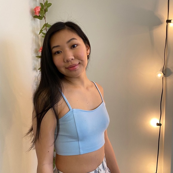 Pastel Blue Crop Top - Picture 2 of 4